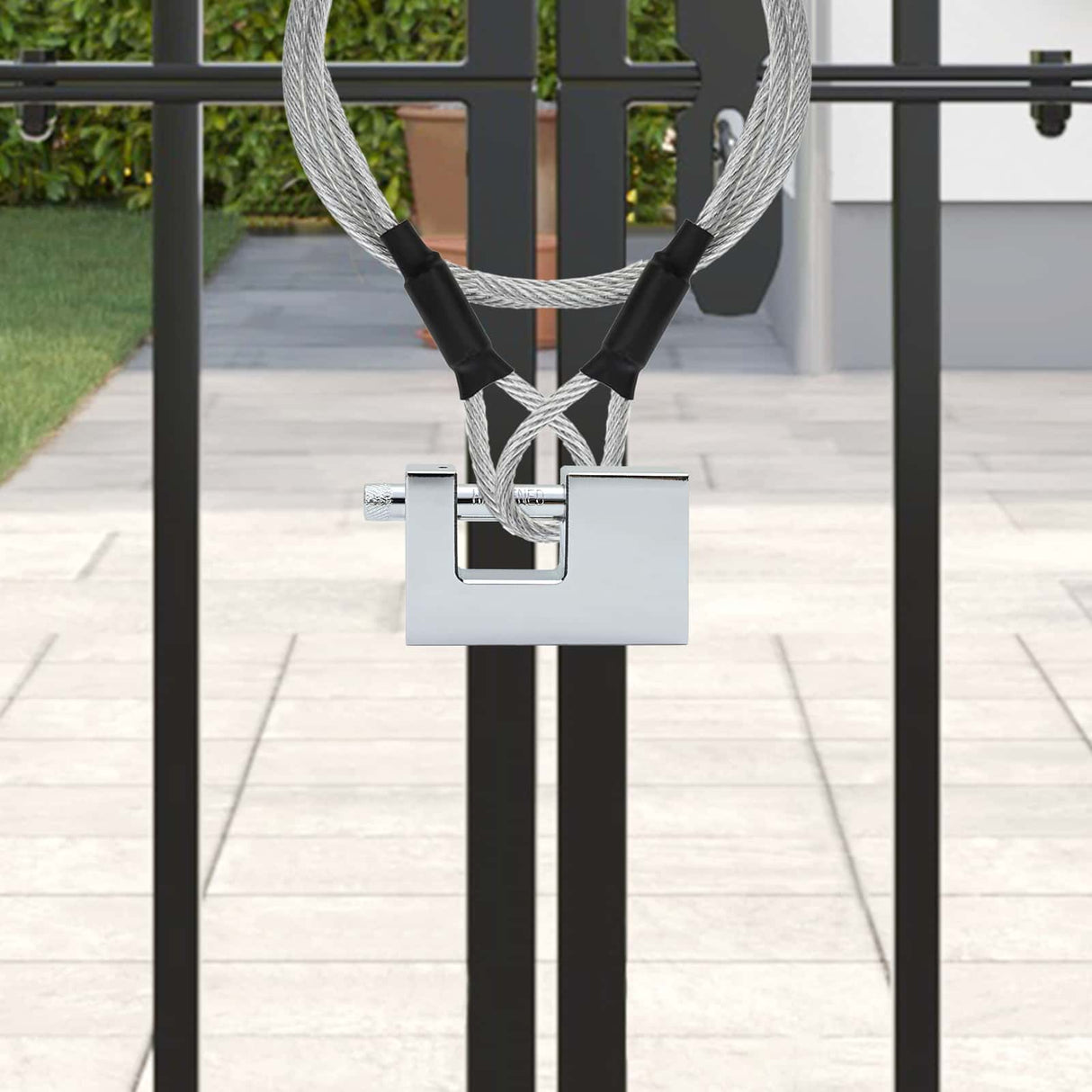 vidaXL Padlock Silver Steel