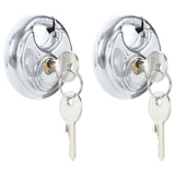 vidaXL Discusloten met sleutels 2 pcs Zilver 6 x 2,3 x 6 cm