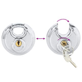 vidaXL Discusloten met sleutels 2 pcs Zilver 6 x 2,3 x 6 cm