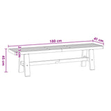 vidaXL Eetbank NOAIN A-vormige poten 180x40x45 cm massief hout