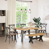 vidaXL Eetbank NOAIN A-vormige poten 180x40x45 cm massief hout