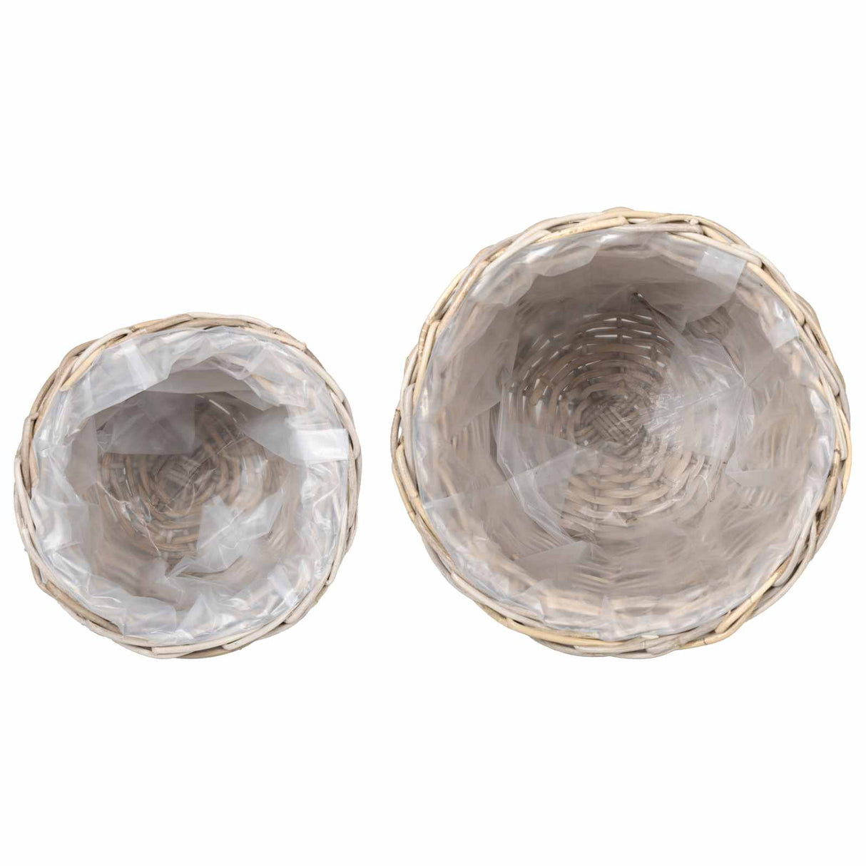 vidaXL Plantermand met opslag 2 pcs Grijs Lacak riet