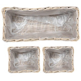 vidaXL Plantenemmertje met opslag 3 pcs Grijs Kubu Rattan