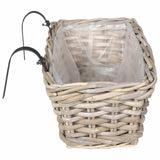 vidaXL Hangende Plantenmand 2 pcs Grijs 48 x 22 x 15 cm Lacak Riet