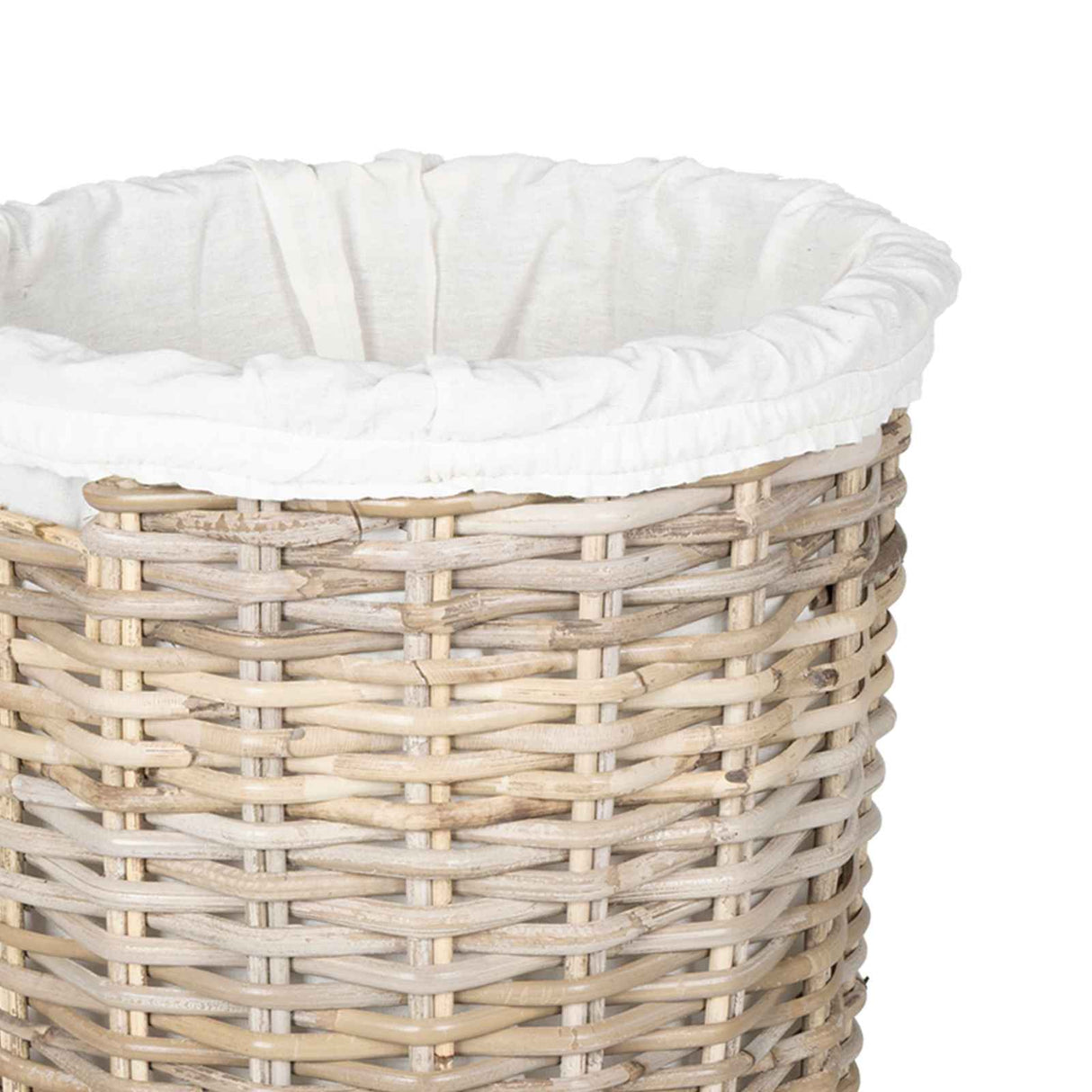 vidaXL Laundry Basket with Lid 2 pcs Kubu Grey Kubu Rattan