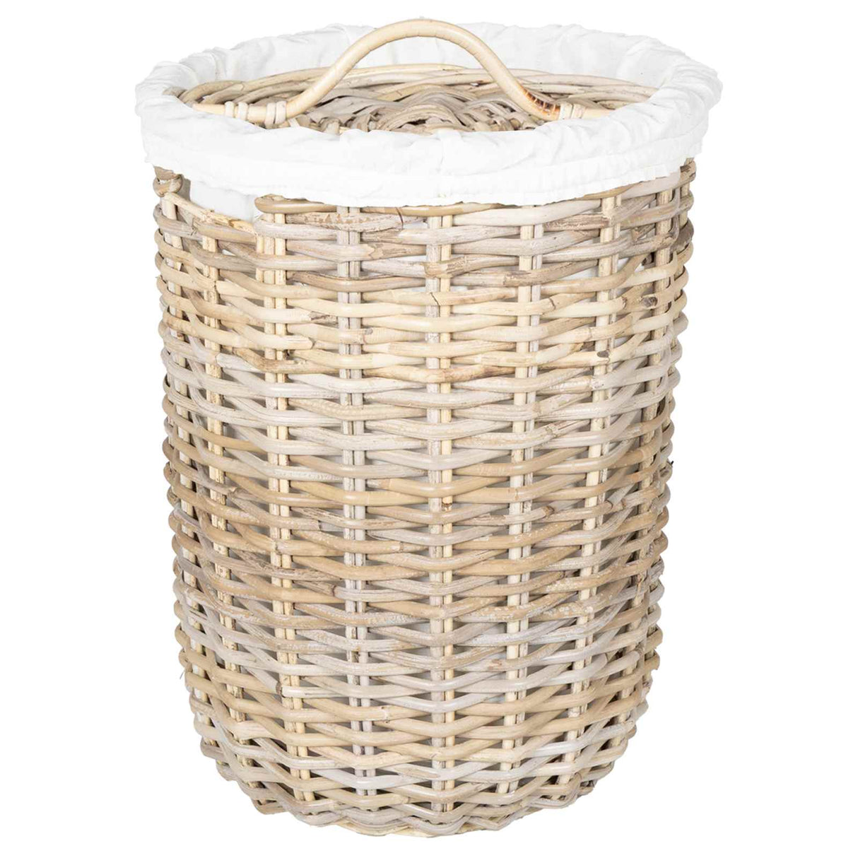 vidaXL Laundry Basket with Lid 2 pcs Kubu Grey Kubu Rattan