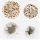 vidaXL Laundry Basket with Lid 2 pcs Kubu Grey Kubu Rattan