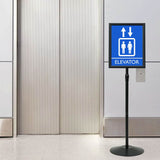 vidaXL Pedestal Poster Stand Zilver a3 PVC en Staal
