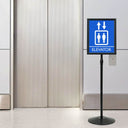 vidaXL Pedestal Poster Stand Silver A3 PVC and Steel