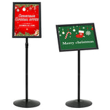 vidaXL Pedestal Poster Stand Silver A3 PVC and Steel