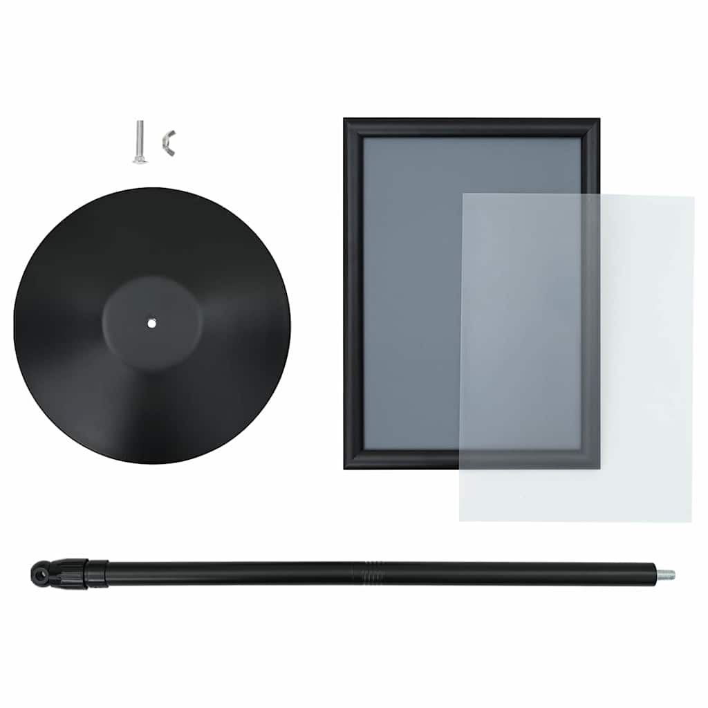 vidaXL Pedestal Poster Stand Silver A3 PVC and Steel