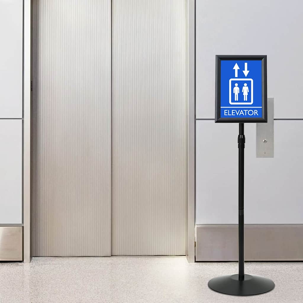 vidaXL Pedestal Poster Stand Zilver a3 PVC en Staal