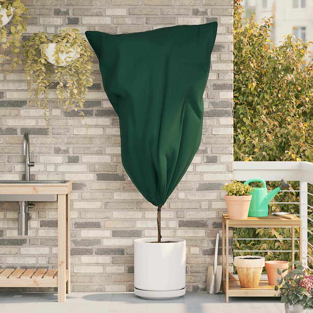 vidaXL Plantenhoezen met trekkoord 8 st 70 g/m² 0,8x0,8 m