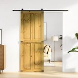 vidaXL Schuifdeur Corona HoningBruin 70 x 210 cm Massief grenenhout