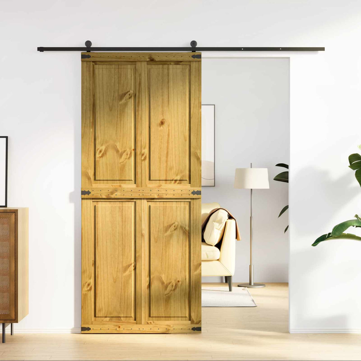 vidaXL Schuifdeur Corona HoningBruin 70 x 210 cm Massief grenenhout