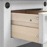 vidaXL Corona Bedside Cabinet 35x32.5x58 cm Solid Pine Wood