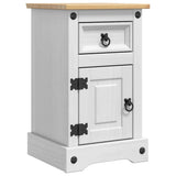 vidaXL Corona Bedside Cabinet 35x32.5x58 cm Solid Pine Wood