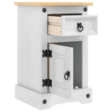 vidaXL Corona Bedside Cabinet 35x32.5x58 cm Solid Pine Wood