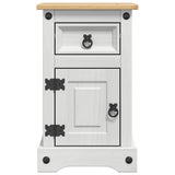 vidaXL Corona Bedside Cabinet 35x32.5x58 cm Solid Pine Wood