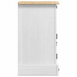 vidaXL Corona Bedside Cabinet 35x32.5x58 cm Solid Pine Wood