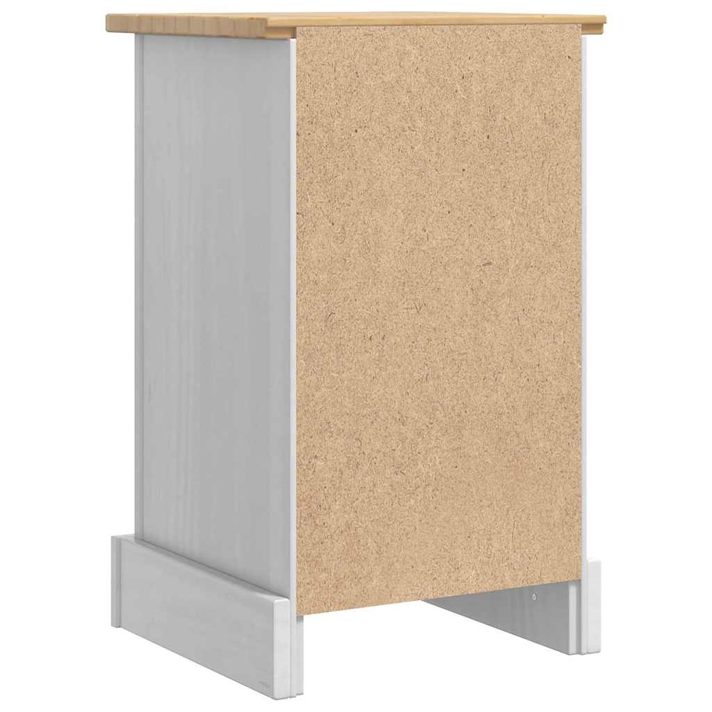 vidaXL Corona Bedside Cabinet 35x32.5x58 cm Solid Pine Wood