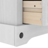 vidaXL Corona Bedside Cabinet 35x32.5x58 cm Solid Pine Wood