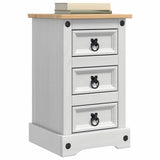 vidaXL Corona Bedside Cabinet 35x32.5x58 cm Solid Pine Wood