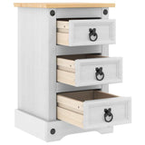 vidaXL Corona Bedside Cabinet 35x32.5x58 cm Solid Pine Wood