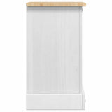 vidaXL Corona Bedside Cabinet 35x32.5x58 cm Solid Pine Wood