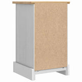 vidaXL Corona Bedside Cabinet 35x32.5x58 cm Solid Pine Wood