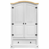 vidaXL Kledingkast Corona Wit 101 x 52 x 170 cm Massief grenenhout
