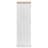 vidaXL Kledingkast Corona Wit 101 x 52 x 170 cm Massief grenenhout