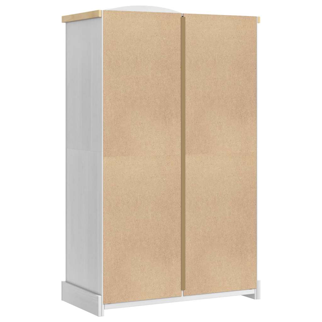 vidaXL Kledingkast Corona Wit 101 x 52 x 170 cm Massief grenenhout