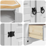 vidaXL Kledingkast Corona Wit 101 x 52 x 170 cm Massief grenenhout