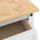 vidaXL Bijzettafel Corona Wit 50 x 50 x 50 cm Massief grenenhout