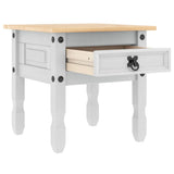 vidaXL Bijzettafel Corona Wit 50 x 50 x 50 cm Massief grenenhout