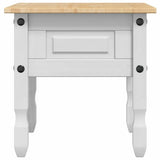 vidaXL Bijzettafel Corona Wit 50 x 50 x 50 cm Massief grenenhout