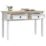 vidaXL Bijzettafel Corona Wit 115 x 46 x 73 cm Massief grenenhout