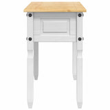vidaXL Bijzettafel Corona Wit 115 x 46 x 73 cm Massief grenenhout