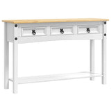 vidaXL Corona Sideboard White 114 x 34.5 x 73 cm Solid Pine Wood