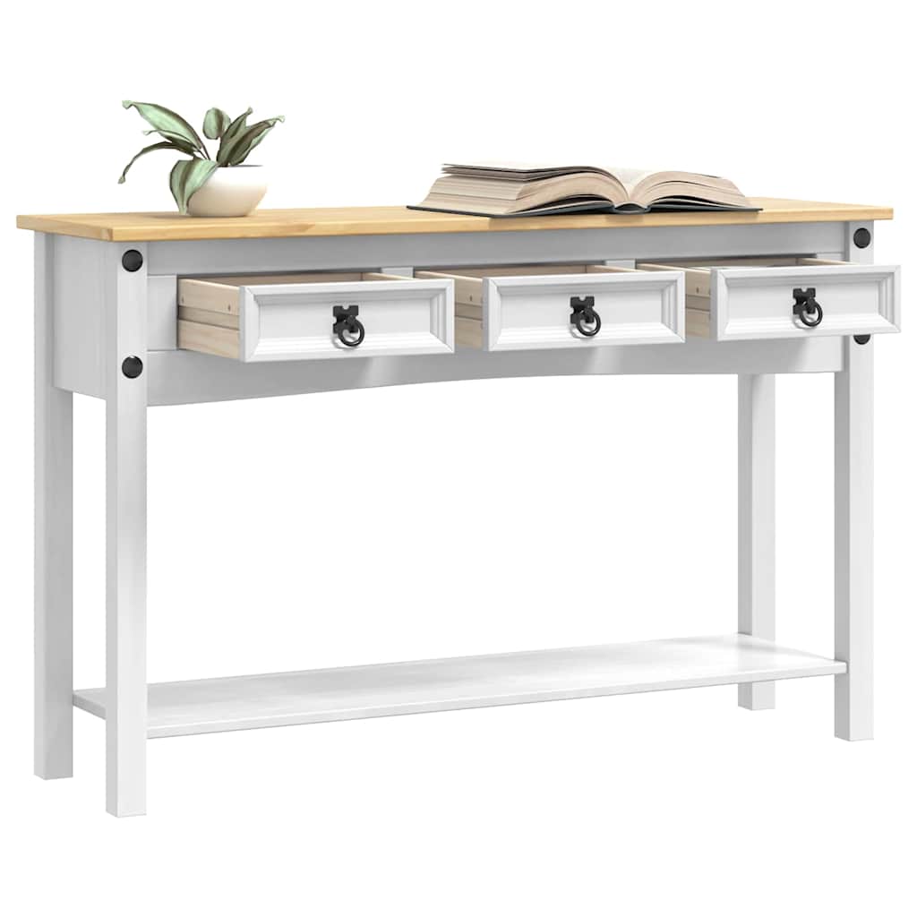 vidaXL Corona Sideboard White 114 x 34.5 x 73 cm Solid Pine Wood