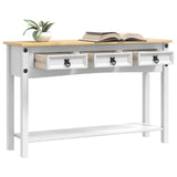 vidaXL Corona Sideboard White 114 x 34.5 x 73 cm Solid Pine Wood
