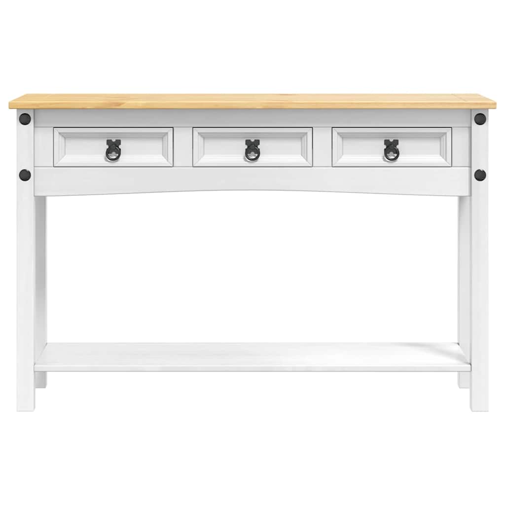 vidaXL Corona Sideboard White 114 x 34.5 x 73 cm Solid Pine Wood