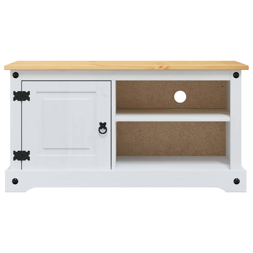 vidaXL TV Kast Corona Wit 100 x 40 x 52 cm Massief grenenhout