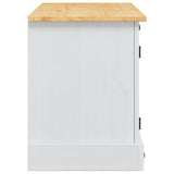 vidaXL TV Kast Corona Wit 100 x 40 x 52 cm Massief grenenhout