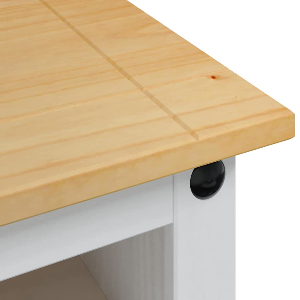 vidaXL TV Kast Corona Wit 100 x 40 x 52 cm Massief grenenhout