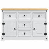 vidaXL Opbergkisten Corona Wit 112 x 40 x 75 cm Massief grenenhout