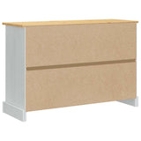 vidaXL Opbergkisten Corona Wit 112 x 40 x 75 cm Massief grenenhout