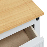 vidaXL Opbergkisten Corona Wit 112 x 40 x 75 cm Massief grenenhout