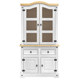 vidaXL Dressoir Corona Wit 100 x 48,5 x 179 cm Massief grenenhout